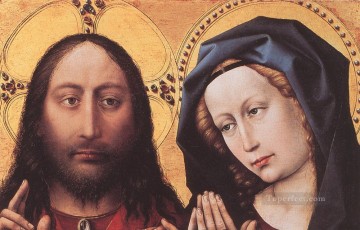  Virgin Art - Blessing Christ And Praying Virgin Robert Campin